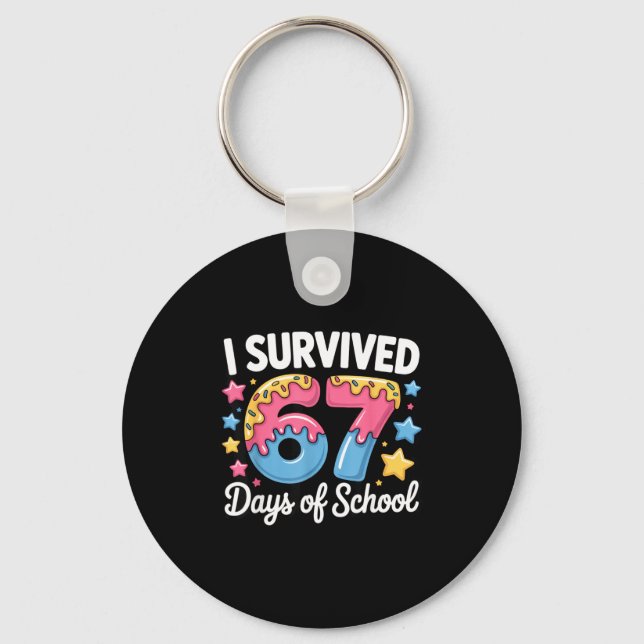 Chaveiro I Survived 67 Days Of School Funny Teacher Back To (Frente)