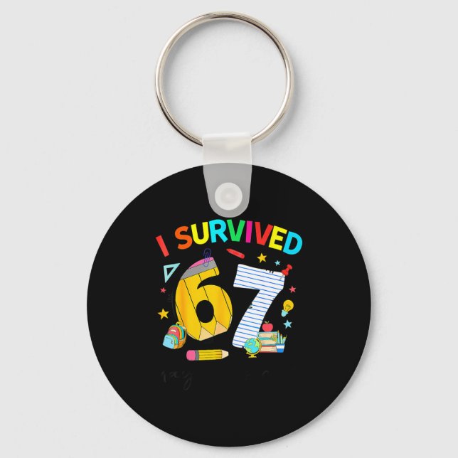 Chaveiro I Survived 67 Days Of School Funny Teacher Student (Frente)