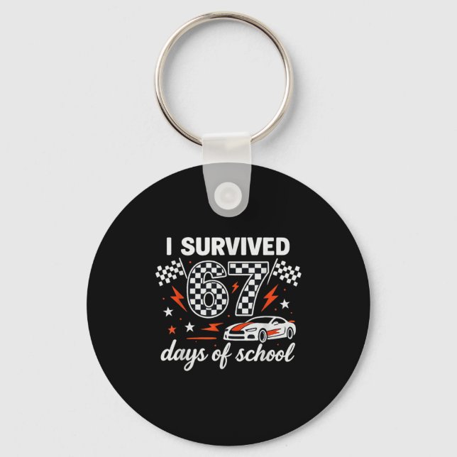 Chaveiro I Survived 67 Days Of School Students Teachers 100 (Frente)