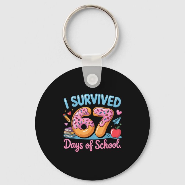 Chaveiro I Survived 67 Days Of School - Teachers Students D (Frente)