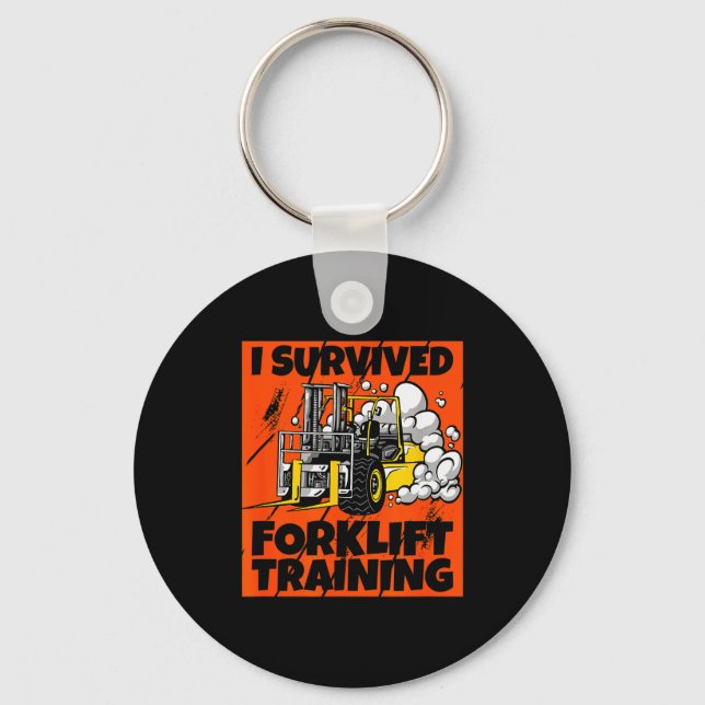 Chaveiro I Survived Forklift Training, New Forklift Operato (Frente)