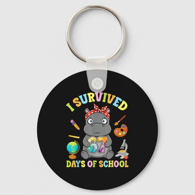 Chaveiro I Survived Six Seven Days Of School Cute Hip Stude (Frente)