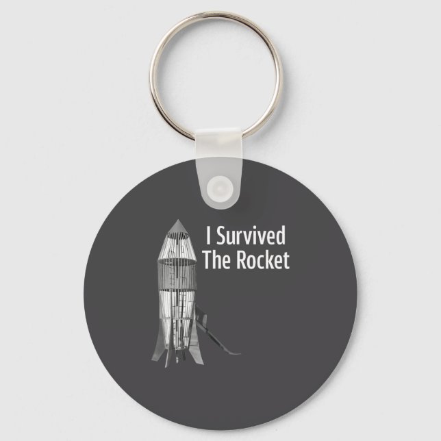 Chaveiro I Survived The Rocket Funny Apparel  (Frente)