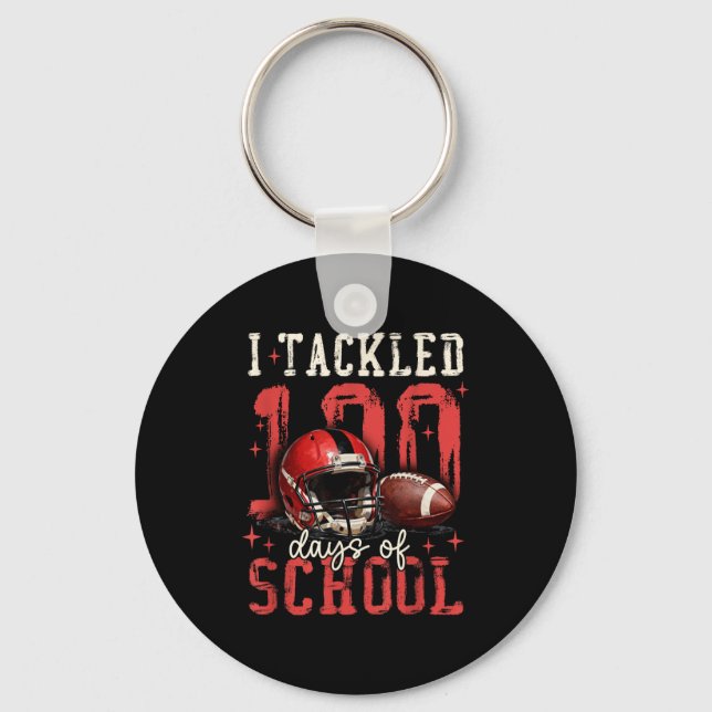 Chaveiro I Tackled 100 Days Of School Football Men Boy Kid  (Frente)