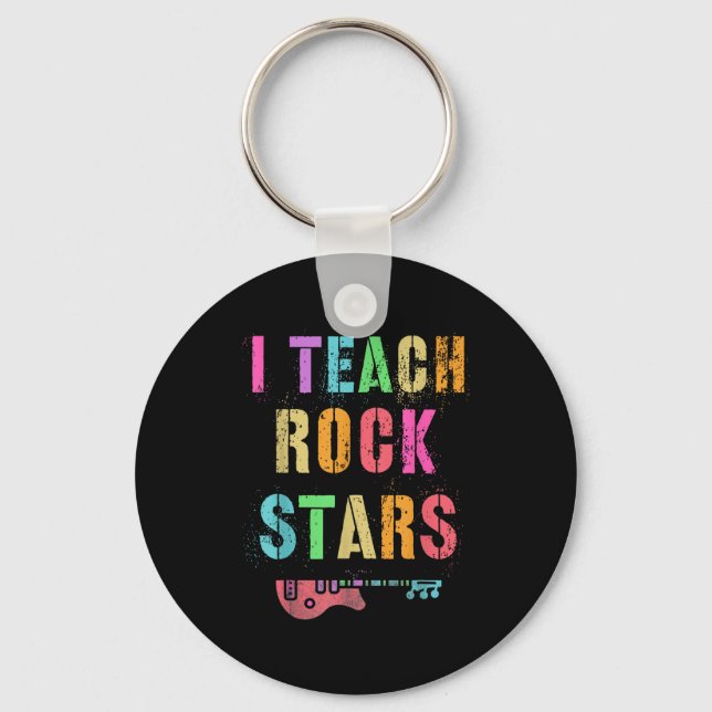 Chaveiro I Teach Rockstars Band Vibes Teacher Rocks My Musi (Frente)