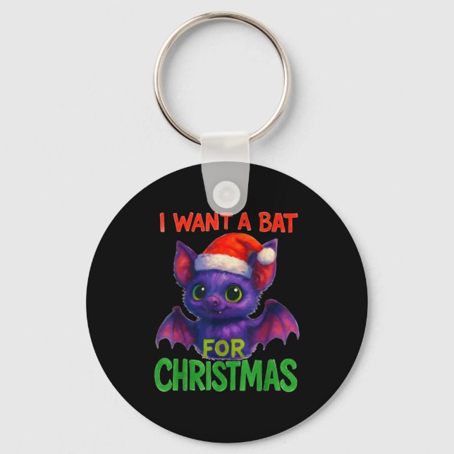Chaveiro I Want A Bat For Christmas  (Frente)