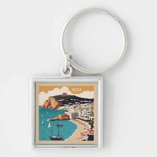 Chaveiro Ibiza, Poster de viagens Espanha (Frente)