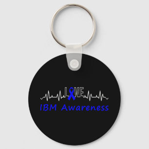 Chaveiro Ibm Awarness Blue Ribbon Love Heartbeat Suporte Q