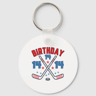 Chaveiro Ice Hockey Fourteen Birthday Boy 14th Party Boys A