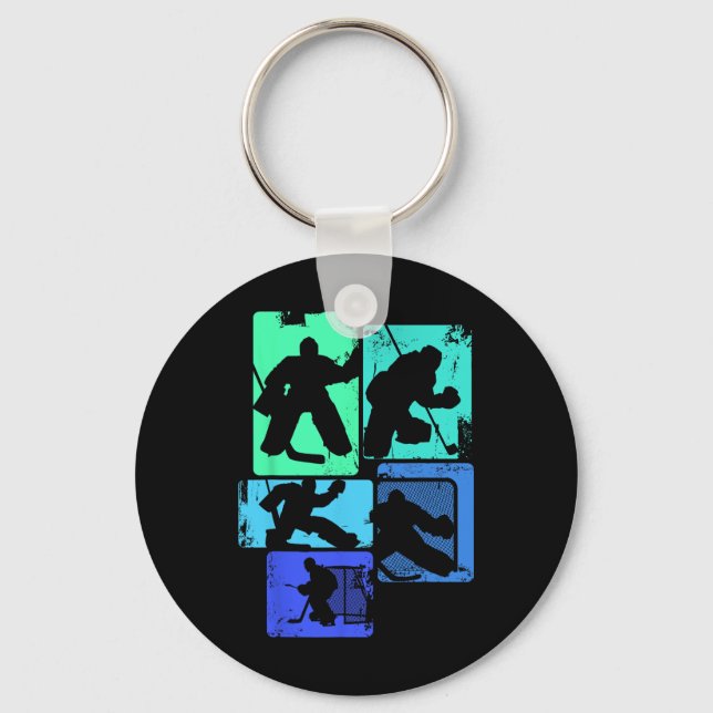 Chaveiro Ice Hockey Goalie Hockey Player Kids Boys Youth Me (Frente)