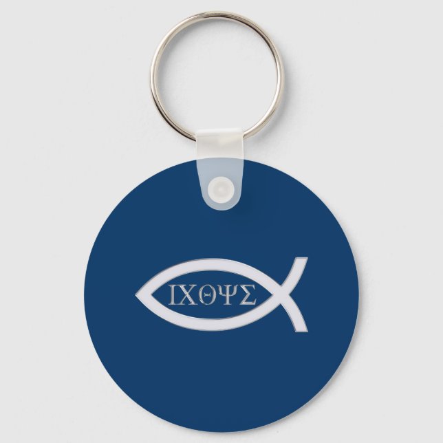 Chaveiro Ichthus - Christian Fish Symbol (Frente)
