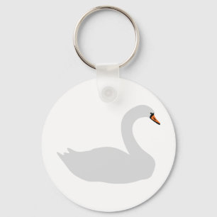 Chaveiro ícone branco da cisne