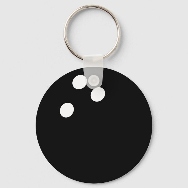 Chaveiro ícone de bola de boliche preta (Frente)