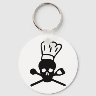 Chaveiro ícone de chef de crânio