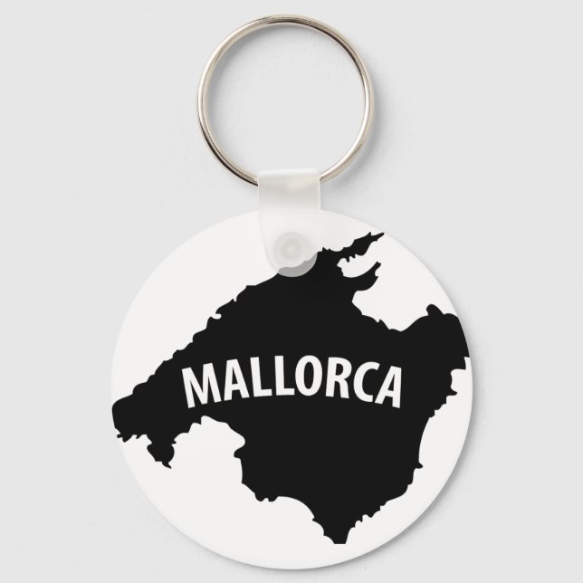 Chaveiro ícone de contorno da espanha da malorca (Frente)