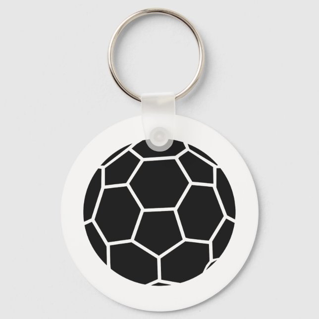 Chaveiro ícone de handball preto (Frente)