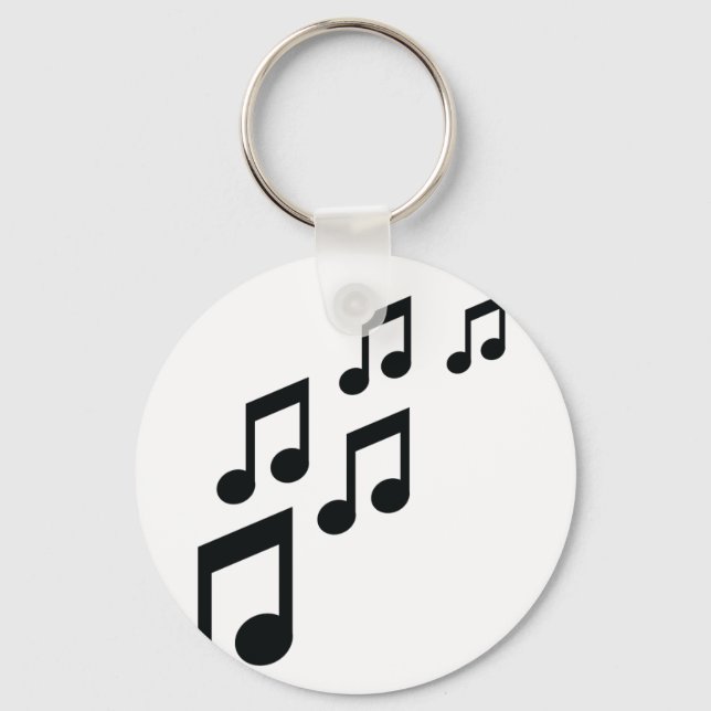 Chaveiro ícone de notas de música (Frente)