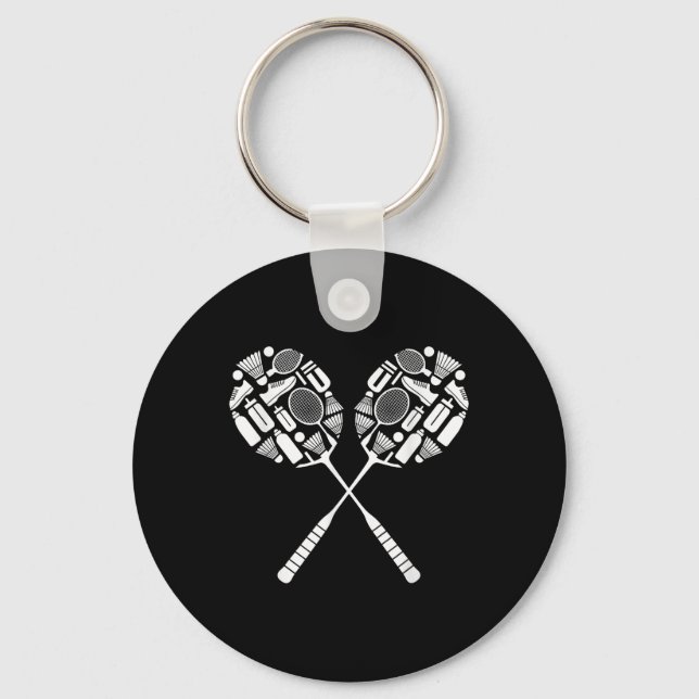 Chaveiro Ícone do equipamento de suporte do Badminton Shutt (Frente)