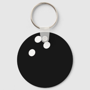 Chaveiro ícone preto da bola de boliche