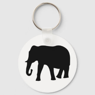 Chaveiro ícone preto do elefante