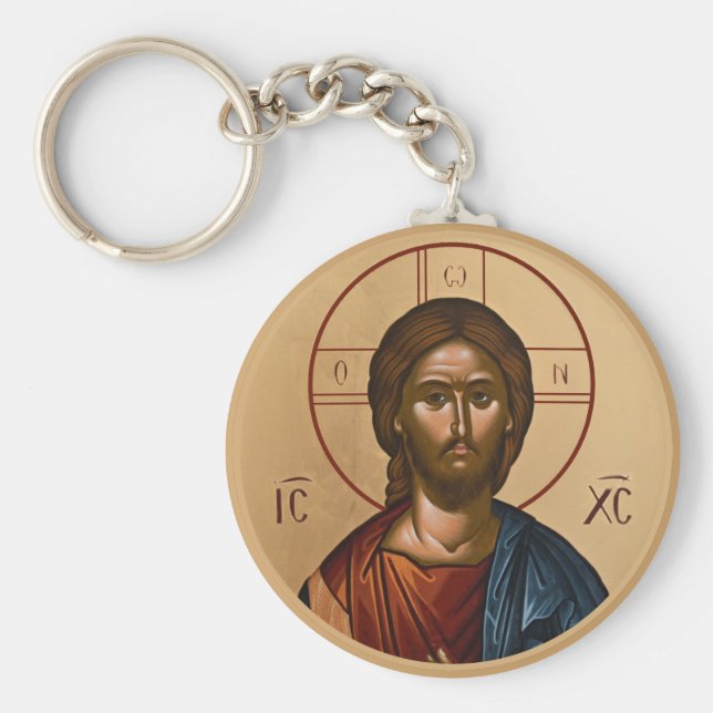 Chaveiro Ícones ortodoxos cristãos bizantinos: Cristo de Je (Frente)