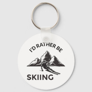 Chaveiro Id Preferencialmente Be Skiing - Skier Gift, Espor