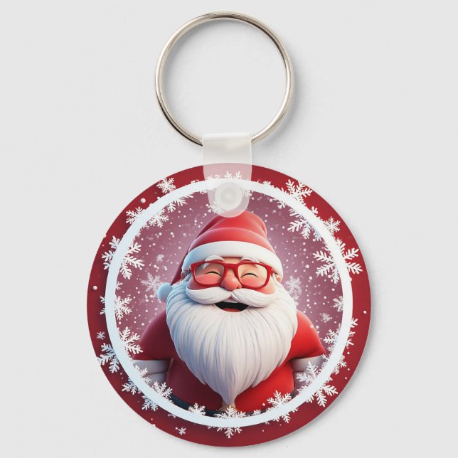 Chaveiro 🎁Ideia de Presente de Natal: Pingente de Floco de (Frente)