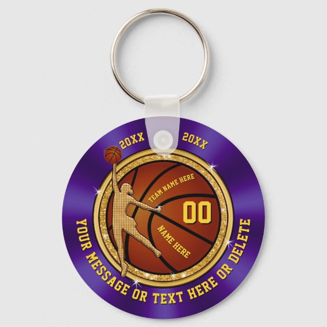 Chaveiro Ideias Baratas de Presentes para Equipe de Basquet (Frente)
