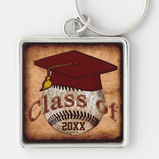 Chaveiro Ideias de Presentes de Formatura de Beisebol Perso (Frente)