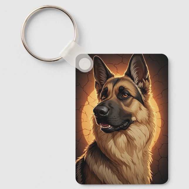 Chaveiro 🐾 Ideias de Presentes para Amantes do Pastor Alem (Frente)