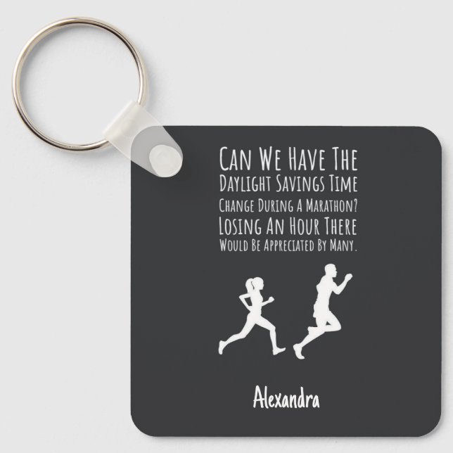 Chaveiro Ideias de Presentes para Corredores de Maratona Pe (Frente)