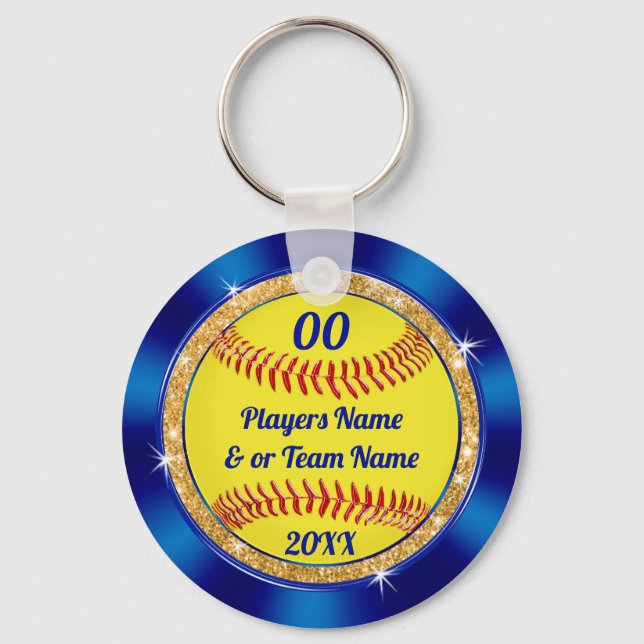 Chaveiro Ideias personalizadas para a equipe de softball em (Frente)