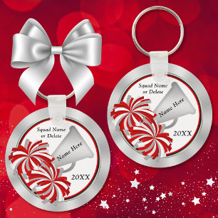 Chaveiro Ideias, vermelho e branco personalizados do