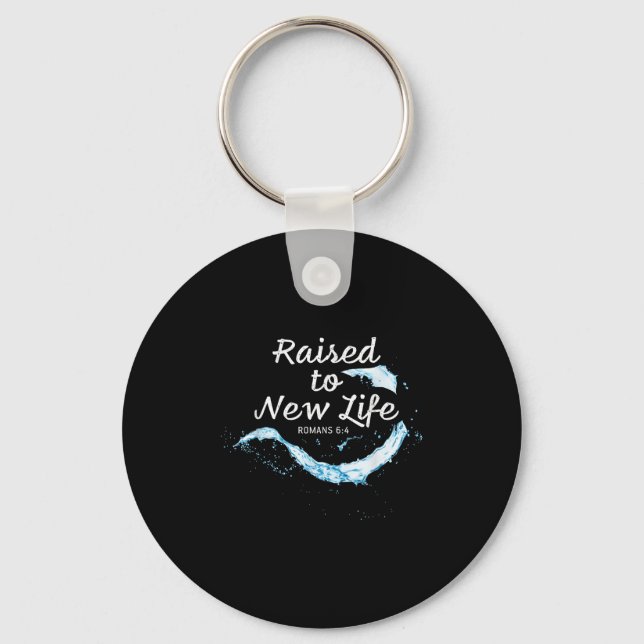 Chaveiro Igreja da Fé Cristã Batismo Levado à Nova Vida  (Frente)