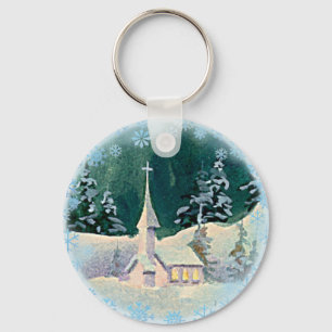 Chaveiro IGREJA da NOITE DE NATAL por SHARON SHARPE
