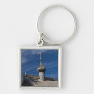 Chaveiro igreja ortodoxa russa de madeira tradicional