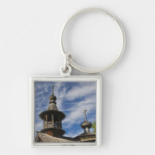 Chaveiro Igreja Ortodoxa Russa tradicional de madeira