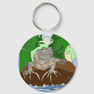 Chaveiro Iguana em uma rocha