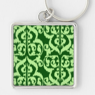 Chaveiro Ikat Moorish Damask - pine and mint green