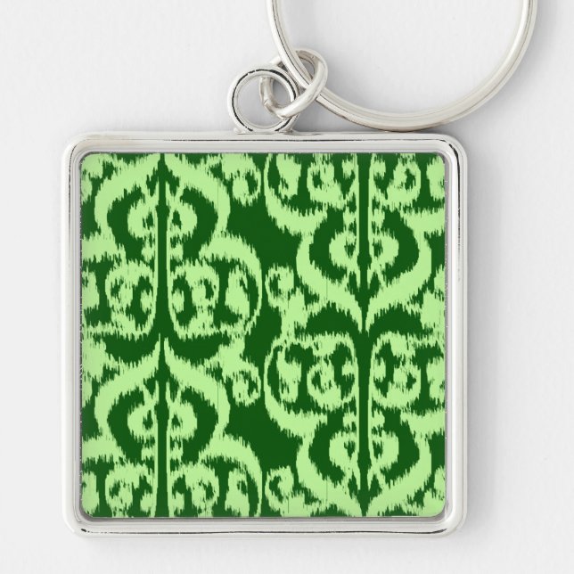 Chaveiro Ikat Moorish Damask - pine and mint green (Frente)