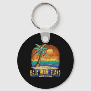 Chaveiro Ilha Bald Head, Carolina do Norte, Vintage, em apu