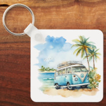 Ilha Tropical Retro Blue Bus