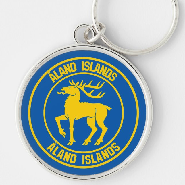 Chaveiro Ilhas Åland Round Emblem (Frente)