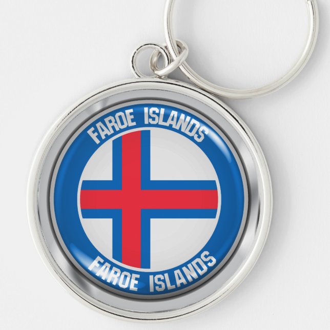 Chaveiro Ilhas Faroé Round Emblem (Frente)