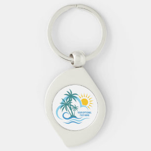 Chaveiro Ilhas Tropicais de Texto Personalizado