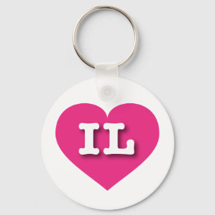 Chaveiro Illinois Hot Pink Heart - Big Love