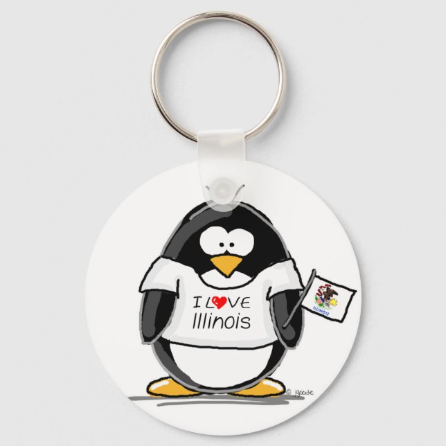 Chaveiro Illinois Penguin (Frente)