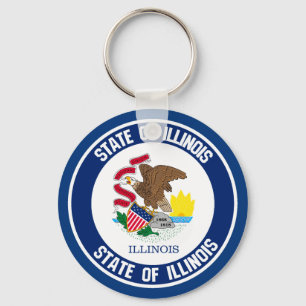 Chaveiro Illinois Round Emblem