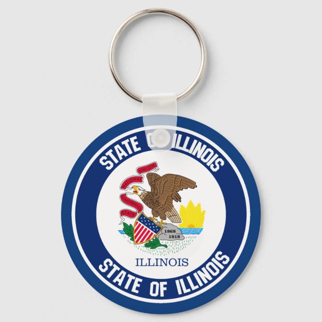 Chaveiro Illinois Round Emblem (Frente)