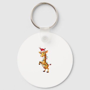 Chaveiro Iluminação de Natal Girafa Funny Santa Girafa Nata